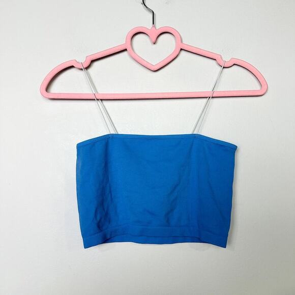Free People Tops - Free People NWOT Blue Bandeau Thin Spaghetti strap Top Size XS/S
